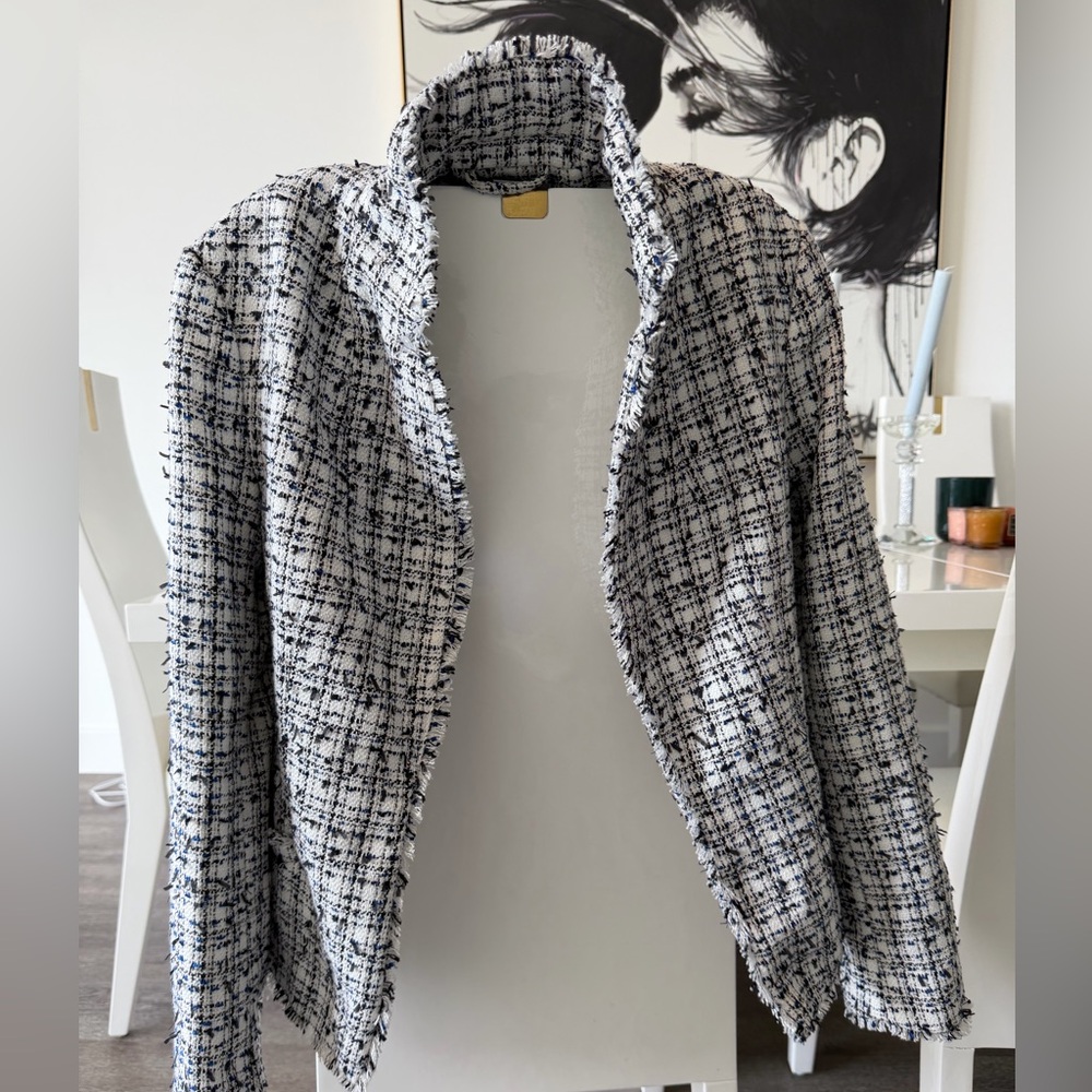 H&M Black and White Tweed Blazer
